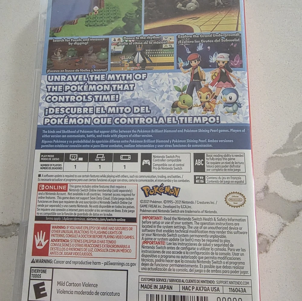 Pokemon: Brilliant Diamond (Nintendo Switch, 2021) NiB Sealed Great GIFT - Picture 5 of 5